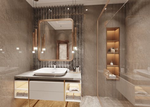 Exclusieve badkamer met luxe bad